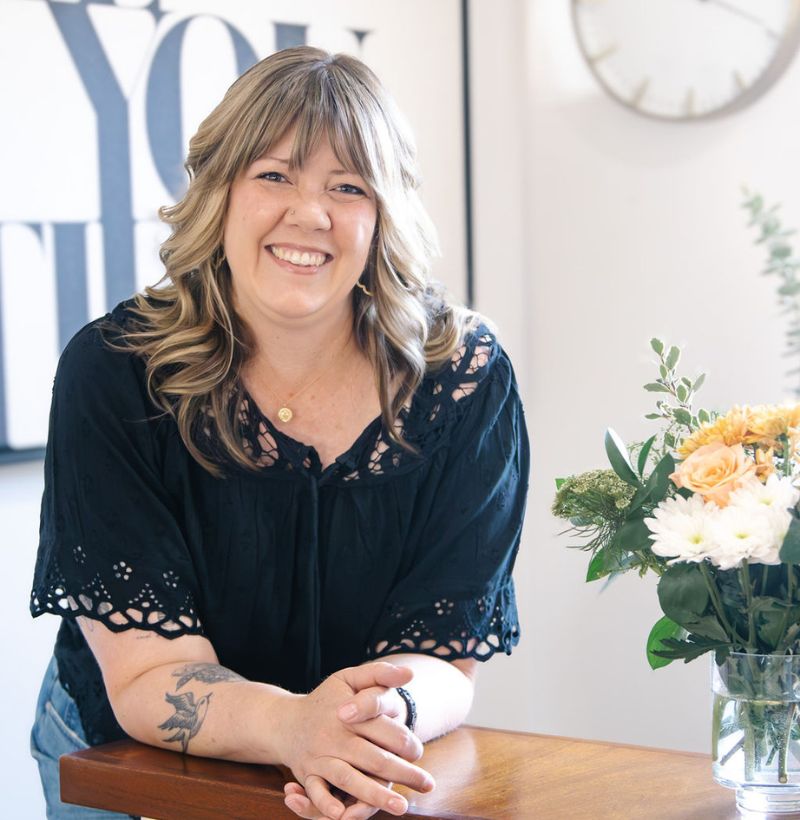 headshot of Elizabeth Mathison a stylist at salt and moxie co hair salon in paso robles