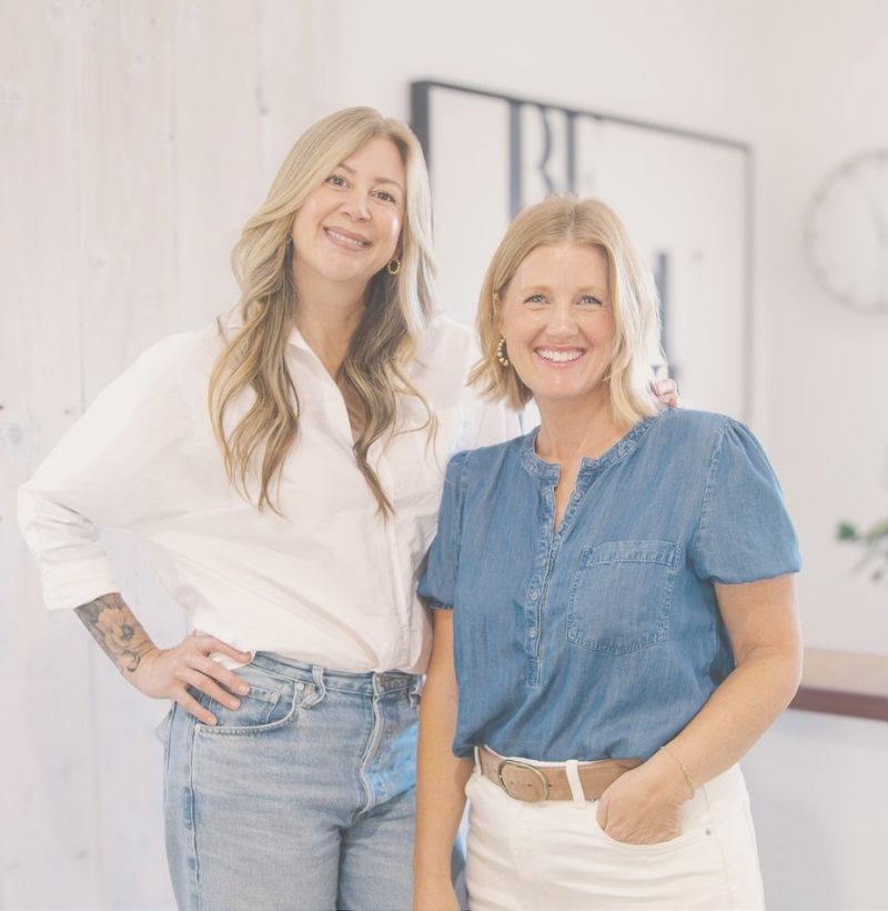 Michele Crafton and Abby Stoltzfus stand in the lobby of Salt + Moxie Co. Hair Salon in Paso Robles